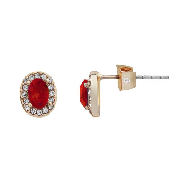 LC Lauren Conrad Oval Halo Stud Earrings For Sale