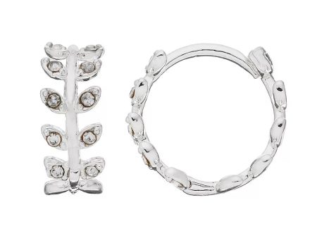 LC Lauren Conrad Vine Motif Nickel Free Hoop Earrings MSRP $14 For Discount