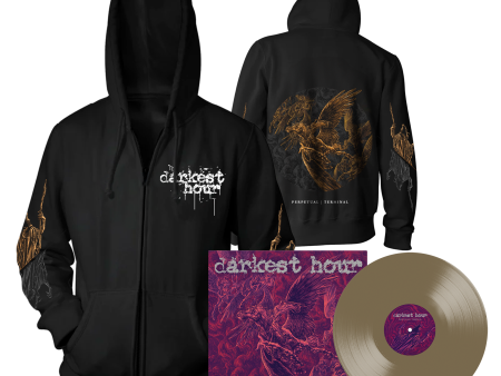 Darkest Hour - Dragon Hoodie + Perpetual Terminal Vinyl (Gold Nugget) Bundle Supply