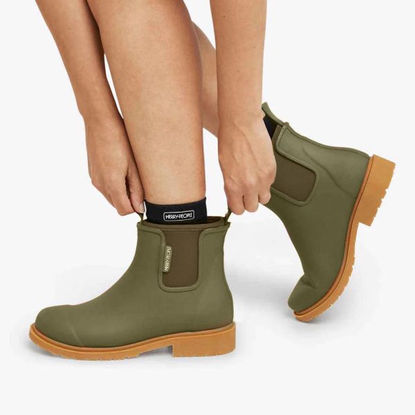 Bobbi Wellington Boot    Khaki Green Cheap