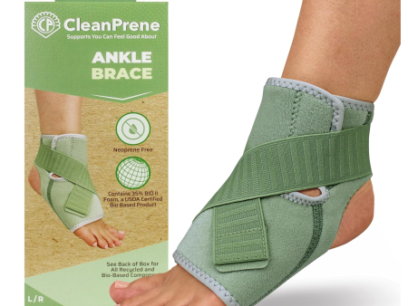 CleanPrene Ankle Brace- Sustainable, Biobased Support for Ankle- One Size, Fits Left or Right Foot For Sale