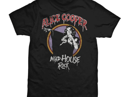 Alice Cooper - Mad House Rock Black T-Shirt Online Sale