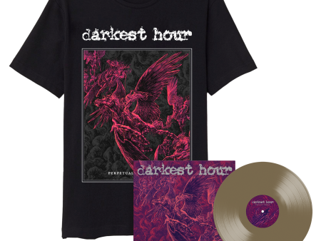 Darkest Hour - Perpetual Terminal Shirt + Vinyl (Gold Nugget) Bundle Sale