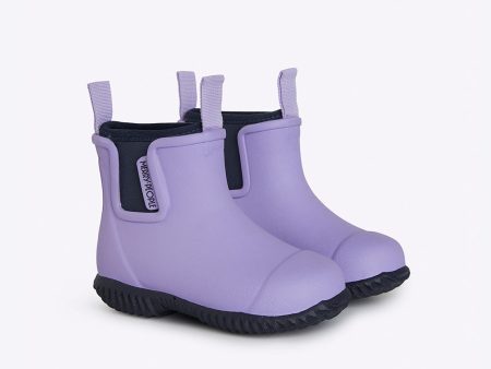 Bobbi Kids Wellington Boot    Lavender & Navy Supply