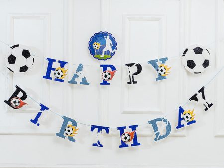 Football Happy Birthday Glitter Banner  - (RA23) Supply