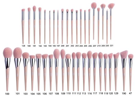 1 3pcs Makeup Brush Face Contour Powder Foundation Bronzer Cream Blush Eyeshadow Smudge Eyeliner Fashion Fenty Style Beauty Tool on Sale