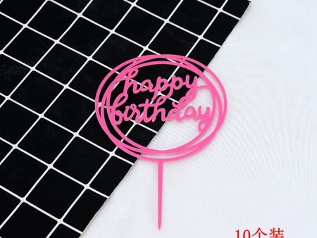 Happy Birthday Acrylic Cake Topper - (RA29) Supply