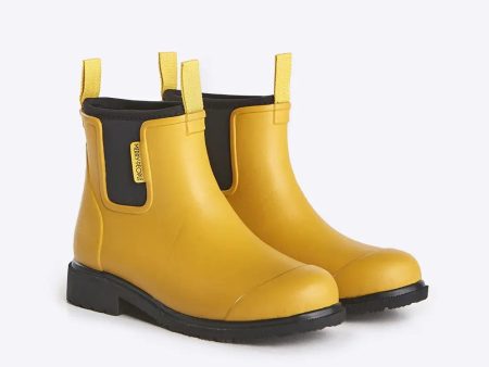 Bobbi Wellington Boot    Mustard Yellow & Black For Cheap