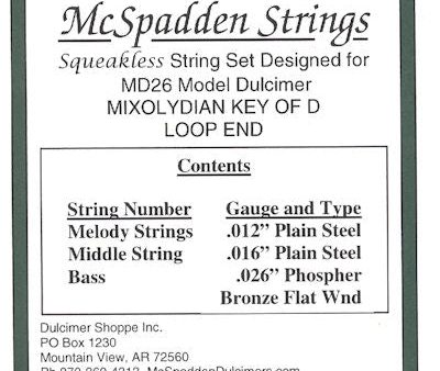 Squeakless 26  Scale Model Dulcimer String Set Hot on Sale