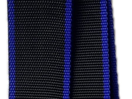 Nylon Strap - Black with Blue Stripe For Cheap