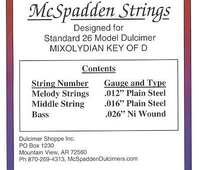 Standard 26  Scale Model Dulcimer String Set Hot on Sale