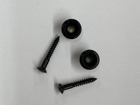 Black Strap Buttons (Pair) For Sale