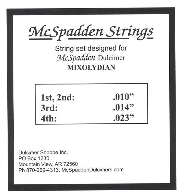 Mixolydian Set of Strings Key of D Loop End Fashion