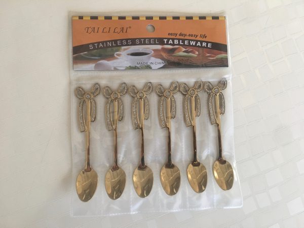 Golden Tea Spoon - (S178) Fashion